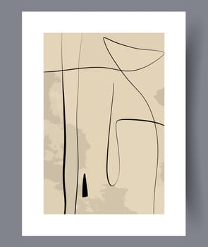 Printable wall art vector poster set vector. Vector illustrationPrintable wall art vector poster set. Hand drawn minimalism design for scandinavian interior.