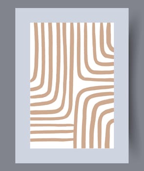 Printable wall art vector poster set vector. Vector illustrationPrintable wall art vector poster set. Hand drawn minimalism design for scandinavian interior.