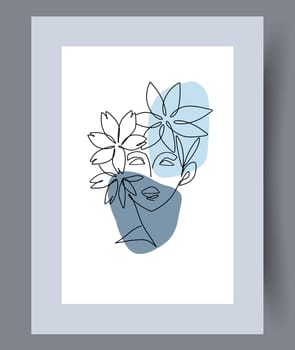 Printable wall art vector poster set vector. Vector illustrationPrintable wall art vector poster set. Hand drawn minimalism design for scandinavian interior.