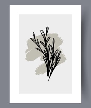 Printable wall art vector poster set vector. Vector illustrationPrintable wall art vector poster set. Hand drawn minimalism design for scandinavian interior.