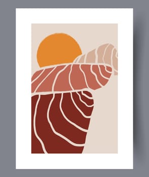 Printable wall art vector poster set vector. Vector illustrationPrintable wall art vector poster set. Hand drawn minimalism design for scandinavian interior.