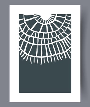 Printable wall art vector poster set. Hand drawn minimalism design for scandinavian interior.