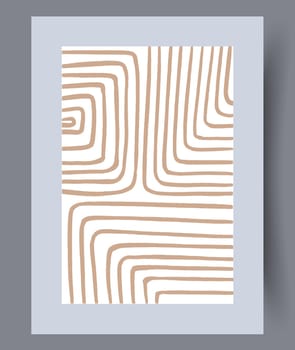 Printable wall art vector poster set. Hand drawn minimalism design for scandinavian interior.