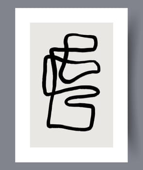 Printable wall art vector poster set. Hand drawn minimalism design for scandinavian interior.