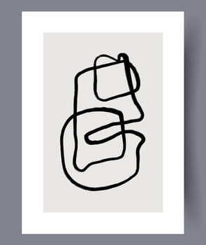 Printable wall art vector poster set. Hand drawn minimalism design for scandinavian interior.