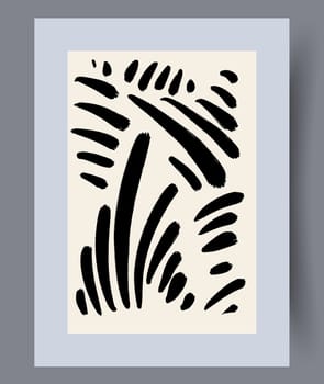 Printable wall art vector poster set. Hand drawn minimalism design for scandinavian interior.