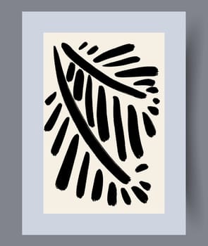 Printable wall art vector poster set. Hand drawn minimalism design for scandinavian interior.