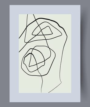 Printable wall art vector poster set. Hand drawn minimalism design for scandinavian interior.