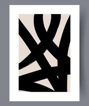 Printable wall art vector poster set. Hand drawn minimalism design for scandinavian interior.
