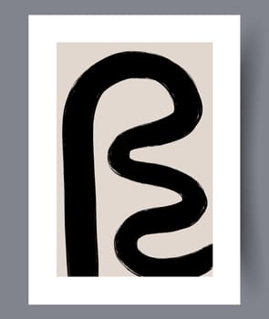 Printable wall art vector poster set. Hand drawn minimalism design for scandinavian interior.