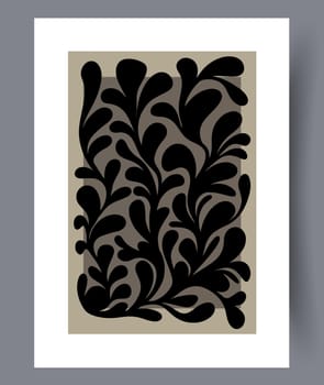 Printable wall art vector poster set. Hand drawn minimalism design for scandinavian interior.