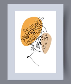 Printable wall art vector poster set. Hand drawn minimalism design for scandinavian interior.