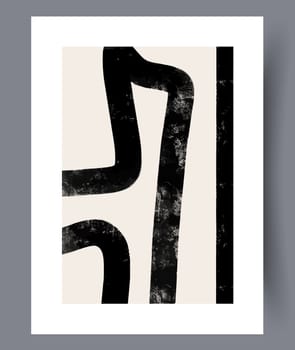 Scandinavian abstract vector print. Minimalistic abstract wall art background for print. Scandinavian vector style.