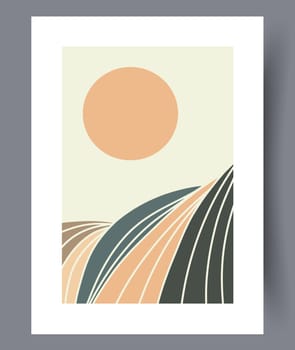 Printable wall art vector poster set. Hand drawn minimalism design for scandinavian interior.