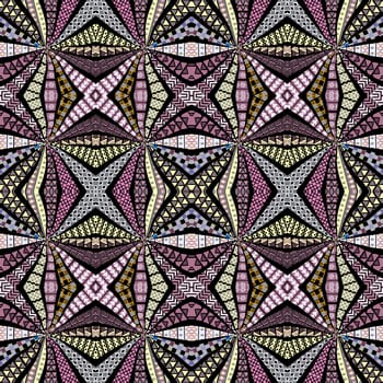 Ethnic motifs geometric pattern kaleidoscope