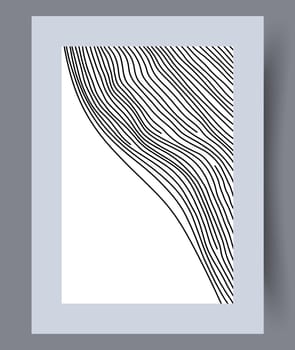 Scandinavian abstract vector print. Minimalistic abstract wall art background for print. Scandinavian vector style.