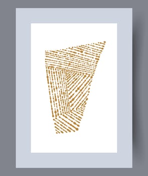 Scandinavian abstract vector print. Minimalistic abstract wall art background for print. Scandinavian vector style.