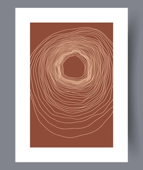Scandinavian abstract vector print. Minimalistic abstract wall art background for print. Scandinavian vector style.