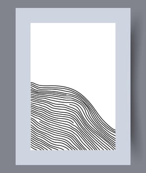 Scandinavian abstract vector print. Minimalistic abstract wall art background for print. Scandinavian vector style.