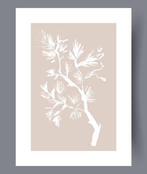 Scandinavian abstract vector print set. Minimalistic abstract wall art background for print. Scandinavian vector style.