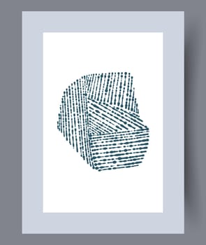 Scandinavian abstract vector print set. Minimalistic abstract wall art background for print. Scandinavian vector style.