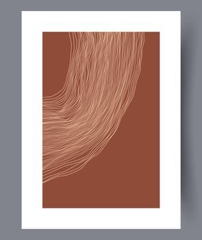 Scandinavian abstract vector print set. Minimalistic abstract wall art background for print. Scandinavian vector style.