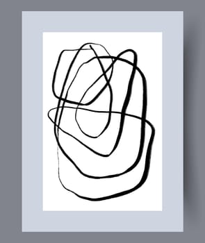 Scandinavian abstract vector print. Minimalistic abstract wall art background for print. Scandinavian vector style.