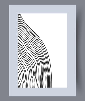 Scandinavian abstract vector print set. Minimalistic abstract wall art background for print. Scandinavian vector style.