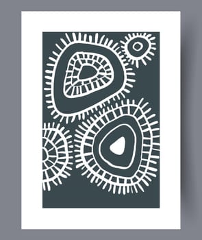 Printable wall art vector poster set. Hand drawn minimalism design for scandinavian interior.