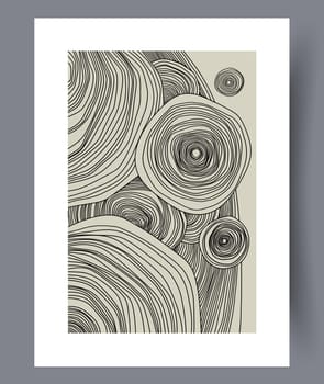 Printable wall art vector poster set. Hand drawn minimalism design for scandinavian interior.