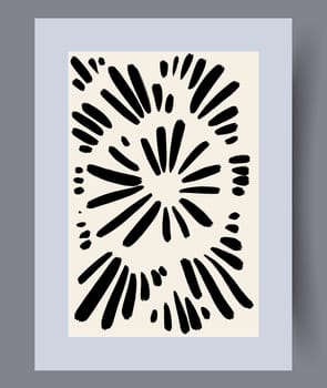 Printable wall art vector poster set. Hand drawn minimalism design for scandinavian interior.