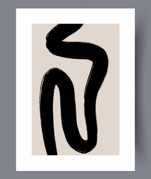Printable wall art vector poster set. Hand drawn minimalism design for scandinavian interior.