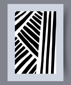 Printable wall art vector poster set. Hand drawn minimalism design for scandinavian interior.