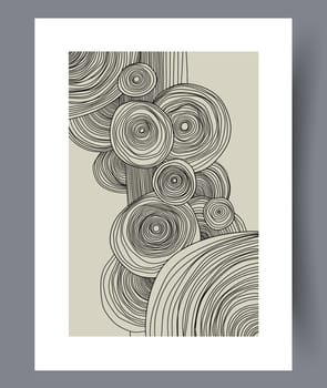 Printable wall art vector poster set. Hand drawn minimalism design for scandinavian interior.