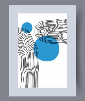 Printable wall art vector poster set. Hand drawn minimalism design for scandinavian interior.