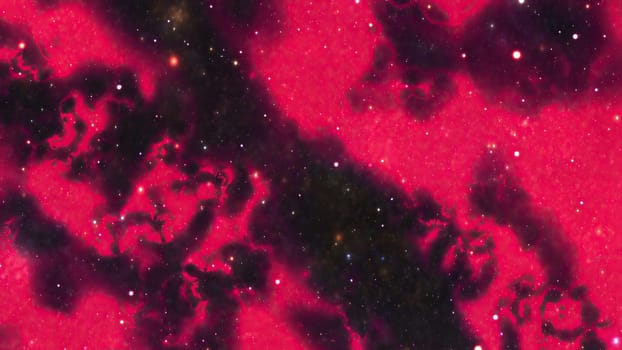 Space Flight Into A Star Field In Galaxy Clouds And Lightning Nebula