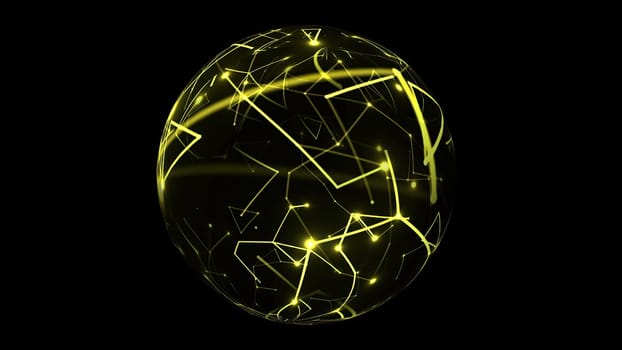 Abstract Plexus Technology Science on rotating sphere concept