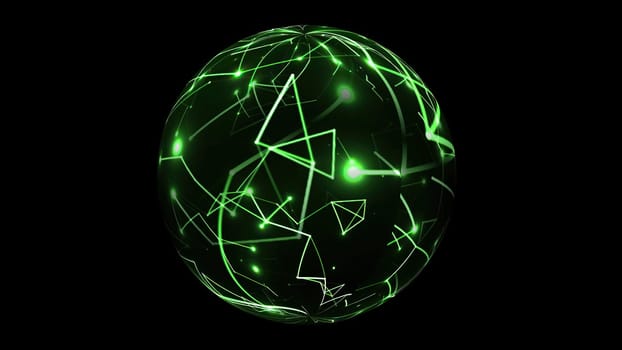 Abstract Plexus Technology Science on rotating sphere concept