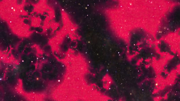 Space Flight Into A Star Field In Galaxy Clouds And Lightning Nebula