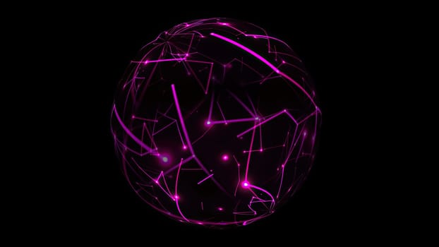 Abstract Plexus Technology Science on rotating sphere concept