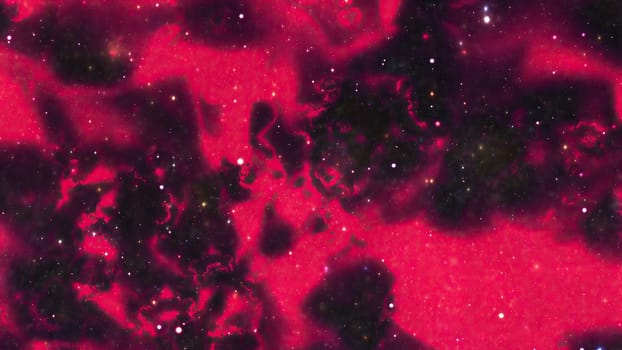 Space Flight Into A Star Field In Galaxy Clouds And Lightning Nebula