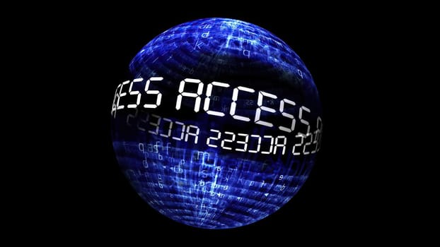 Access data concept on rotating sphere,Access data concept on rotating sphere