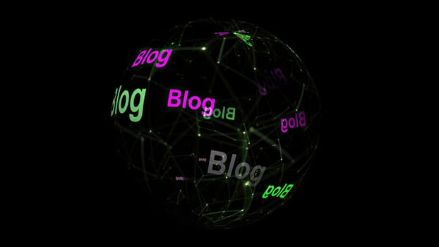 Blog concept on rotating sphere,Blog concept on rotating sphere