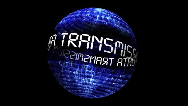 Data transmission on rotating sphere,Data transmission on rotating sphere