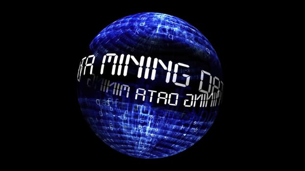 Data mining concept on rotating sphere,Data mining concept on rotating sphere