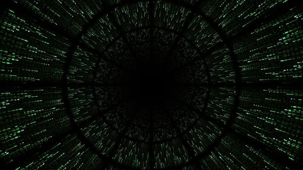 Hypnotic green dots in tunnel ,Hypnotic green dots in tunnel