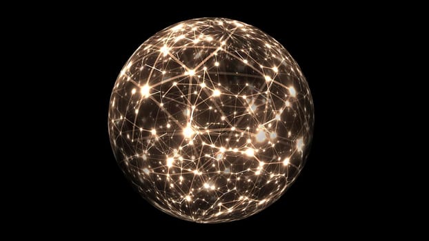 Abstract Plexus Technology Science on rotating sphere concept,Abstract Plexus Technology Science on rotating sphere concept