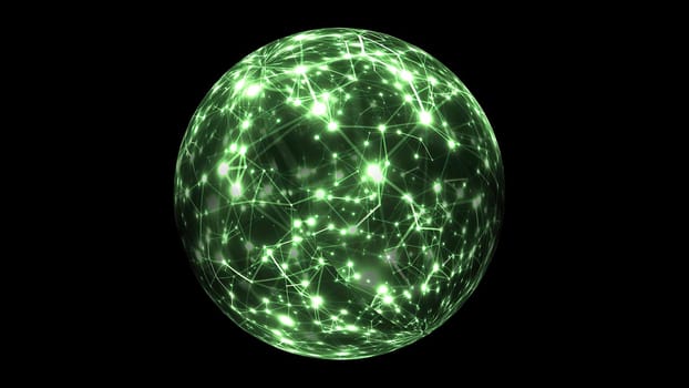 Abstract Plexus Technology Science on rotating sphere concept,Abstract Plexus Technology Science on rotating sphere concept