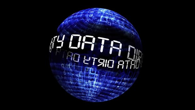 Dirty data concept on rotating sphere,Dirty data concept on rotating sphere