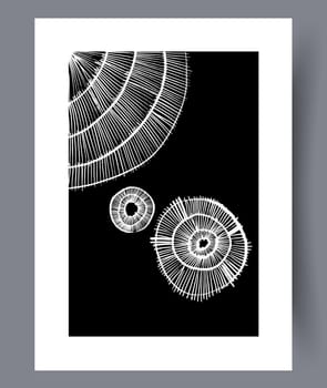 Printable wall art vector poster set. Hand drawn minimalism design for scandinavian interior.
